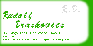 rudolf draskovics business card